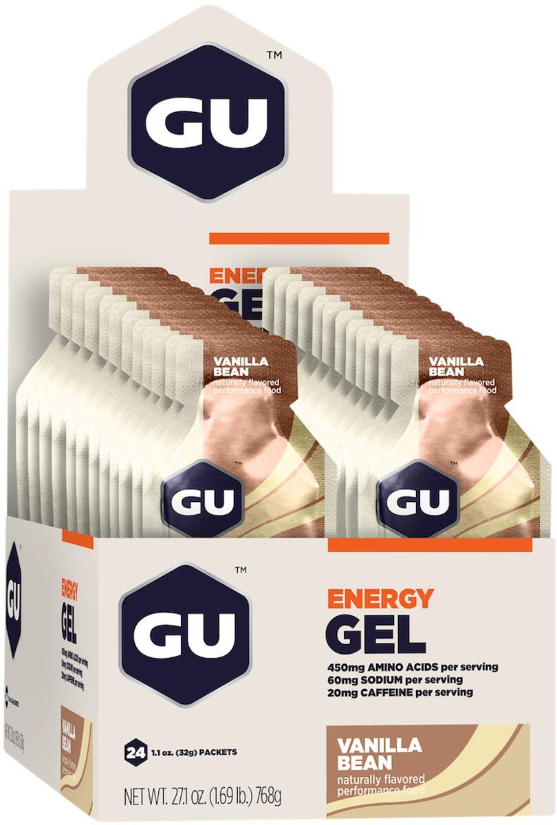 Gu Energy Gel, 24 x 32 g Gel, Vanilla Bean