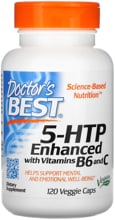 Doctors Best 5-HTP Enhanced with Vitamins B6 and C, 120 Kapseln