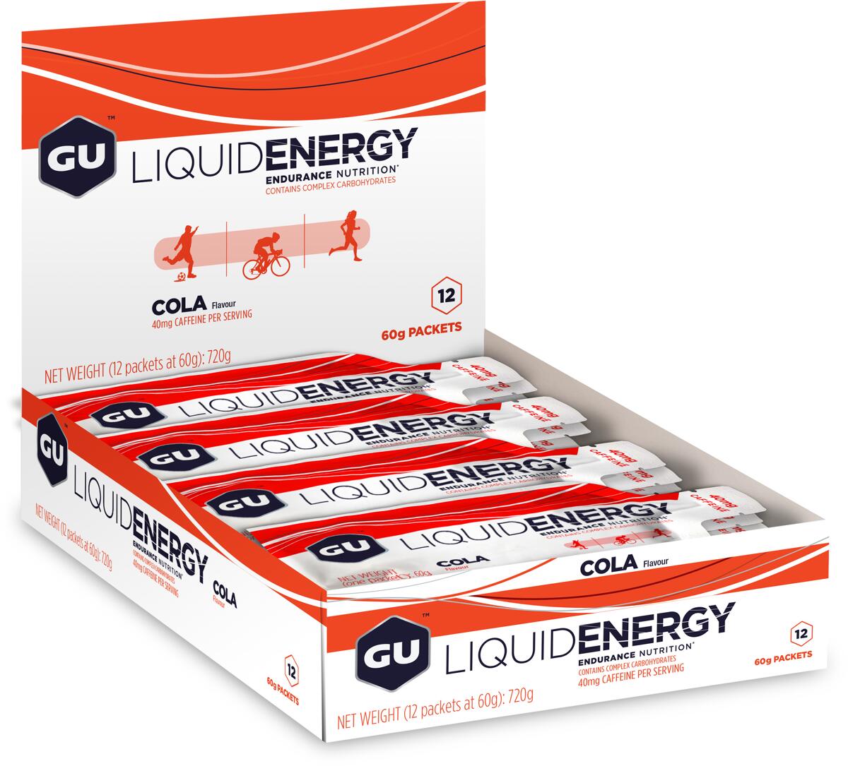 GU Liquid Energy Gel, 12 x 60 Gels, Cola