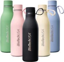 BioTech USA Stainless Steel Trinkflasche, 500 ml Flasche