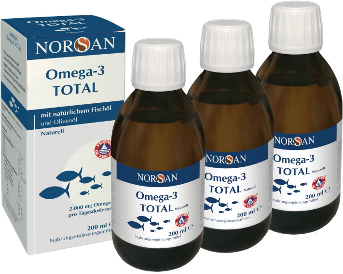 Norsan Omega 3 Total, 3 x 200 ml Flasche, Naturell