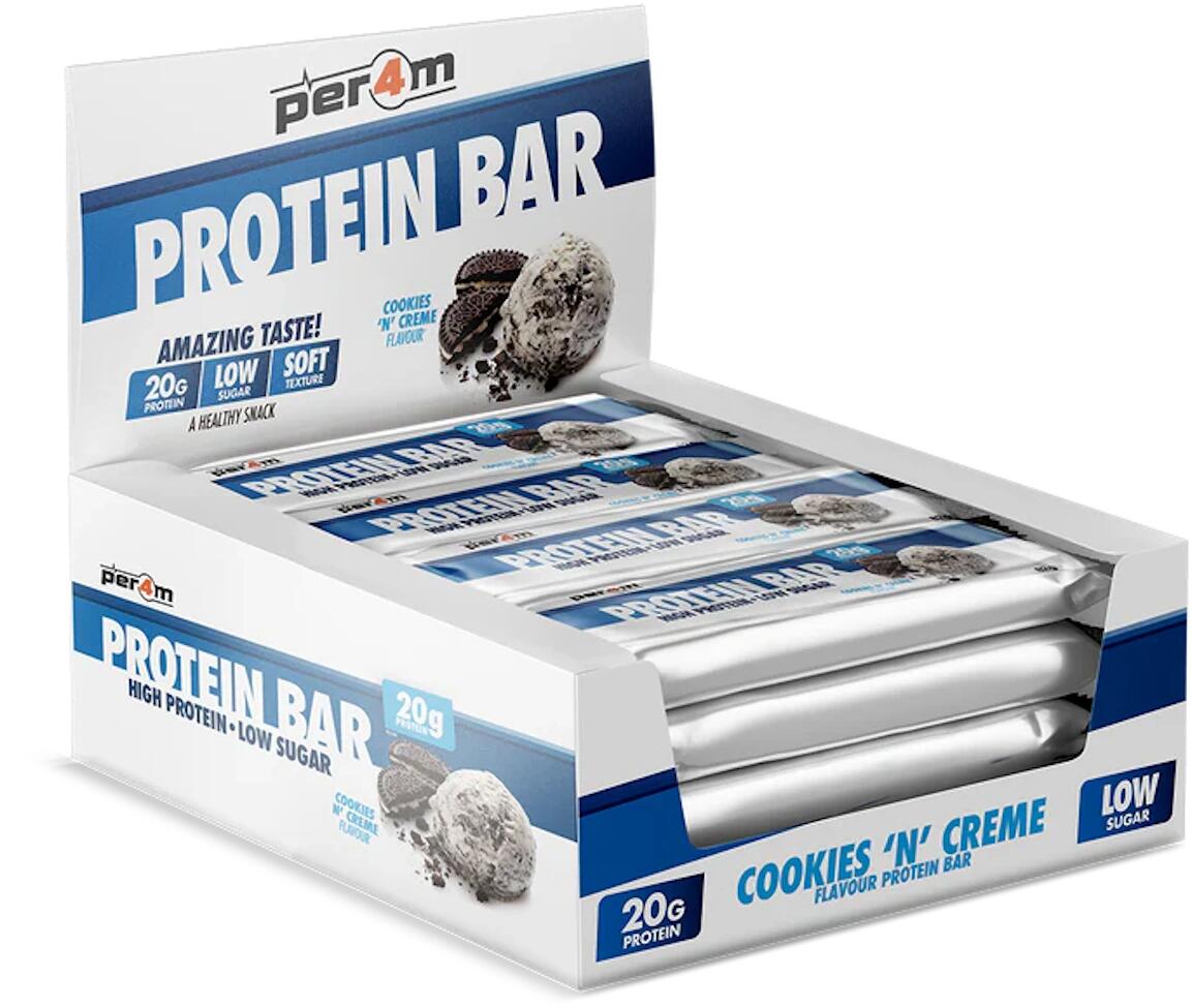 Per4m Protein Bar, 12 x 62 g Riegel, Cookies & Cream
