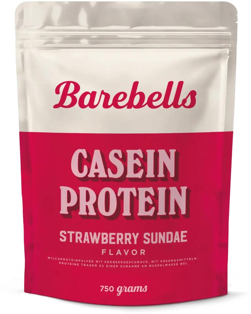 Barebells Casein Protein, 750 g Beutel, Strawberry Sundae