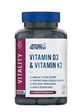Applied Nutrition Vitamin D3 & K2, 60 Kapseln