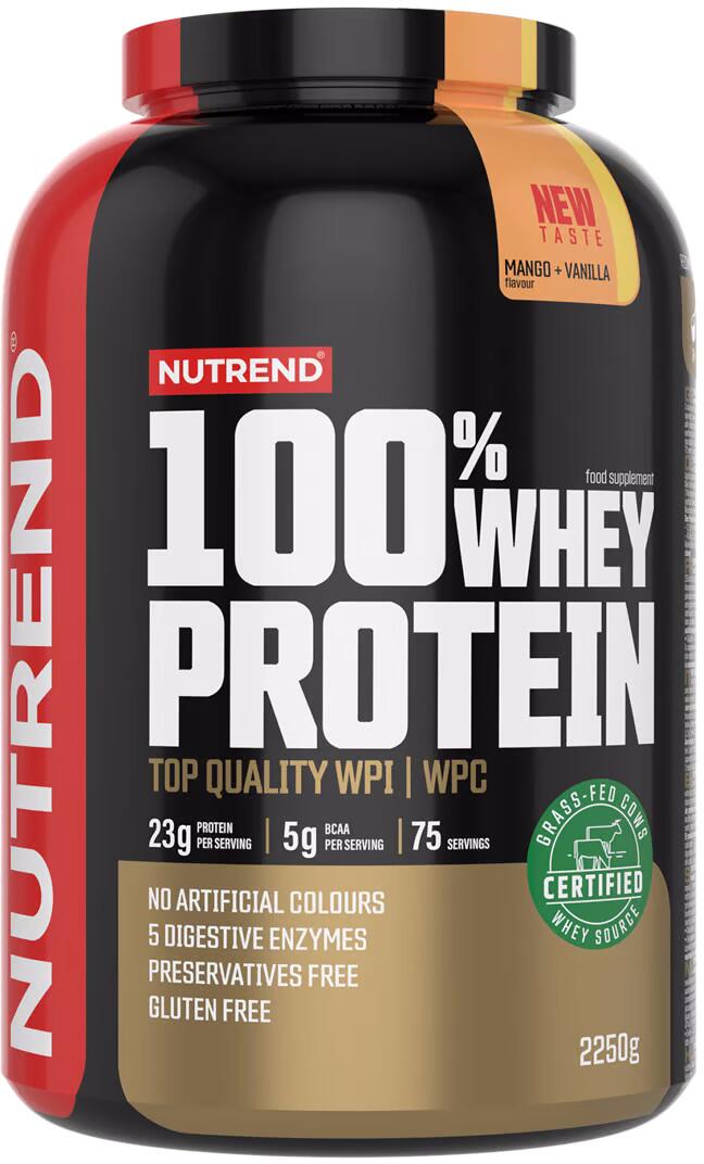Nutrend 100 % Whey Protein, 2250 g Dose, Mango & Vanilla