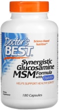 Doctors Best Synergistic Glucosamine MSM Formula with OptiMSM, 180 Kapseln