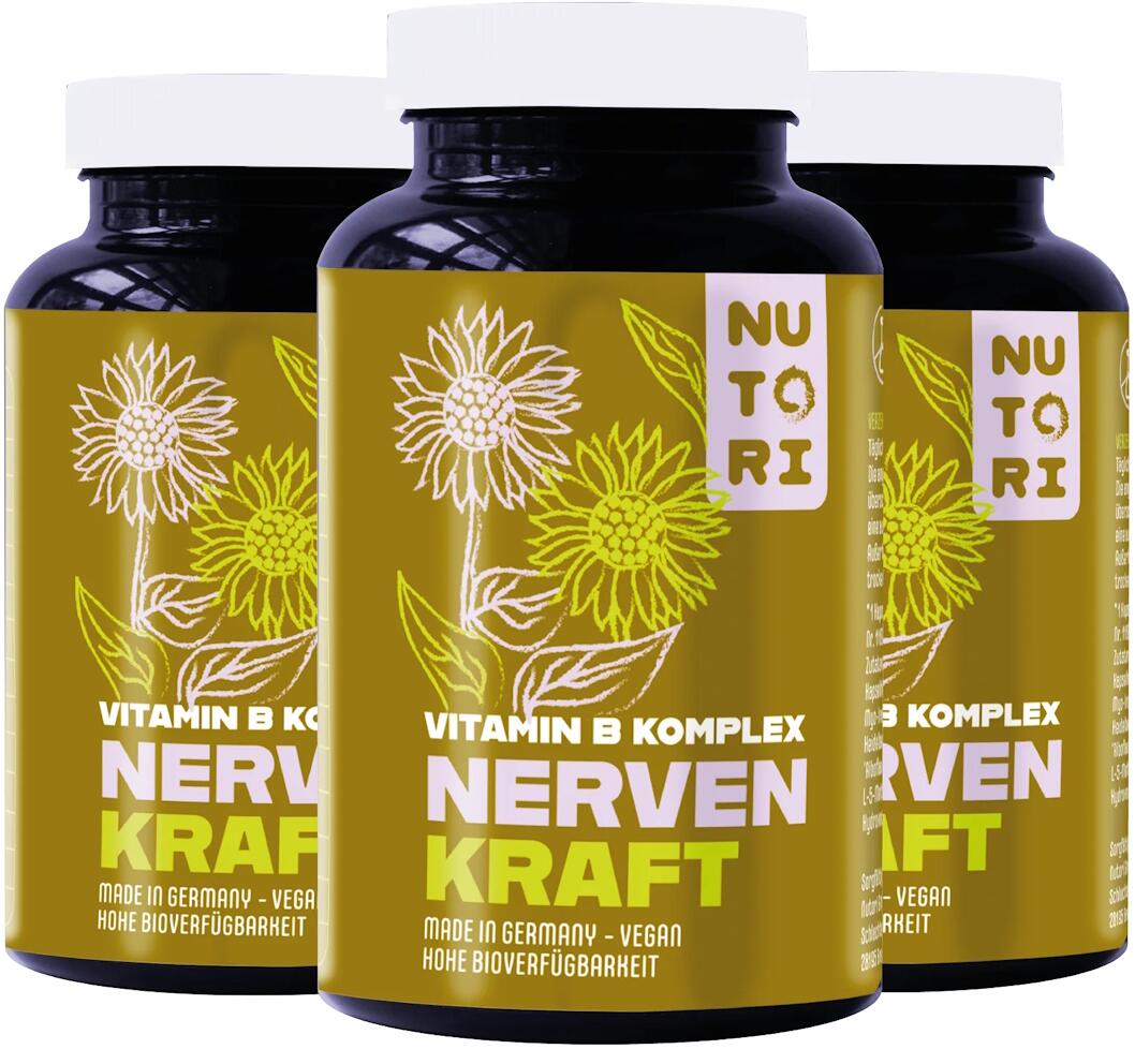 Nutori Nerven Kraft Vitamin B Komplex, 3 x 120 Kapseln