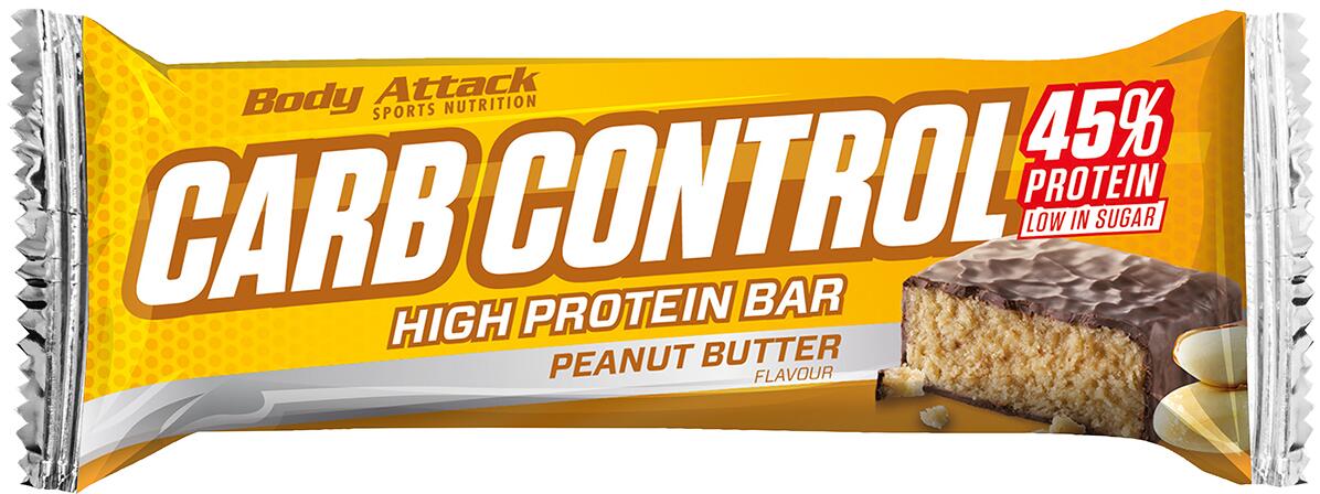 Body Attack Carb Control, 15 x 100 g Riegel, Peanut Butter