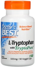 Doctors Best L-Tryptophan with TryptoPure - 500 mg, 90 Kapseln