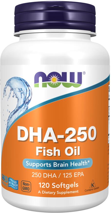 Now Foods DHA-250, 250 DHA / 125 EPA, 120 Softgels