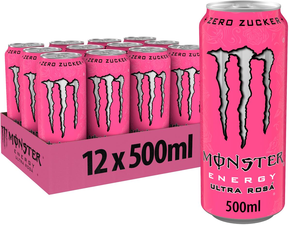 Monster Energy Ultra, 12 x 500 ml Dose (inkl. 3,- Euro Pfand), Rosá