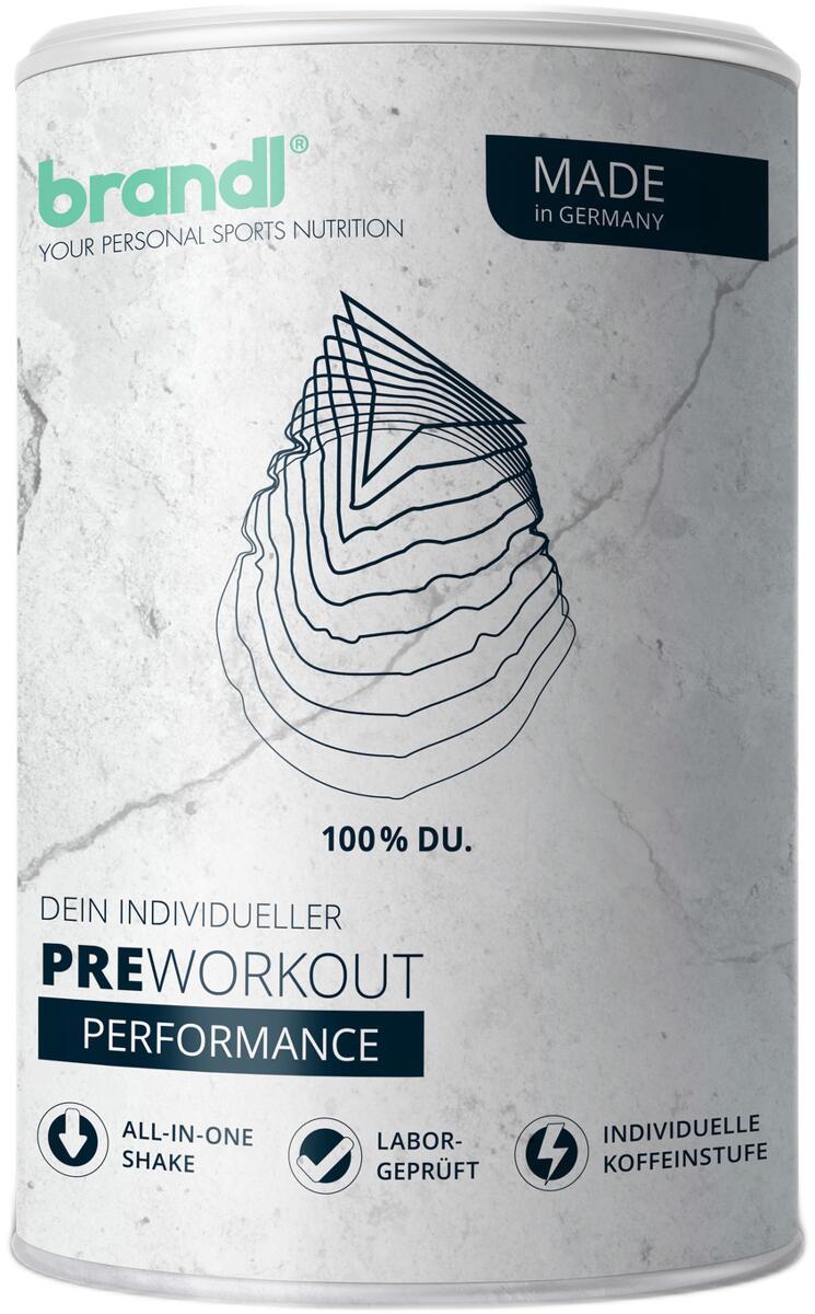 brandl Pre Workout Performance, 500 g Dose, Tropical Orange, Stufe 3