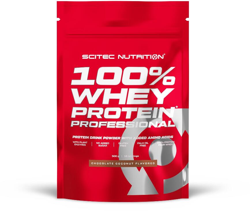 Scitec Nutrition 100% Whey Protein Professional, 500 g Beutel, Schokolade-Kokosnuss