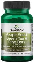 Swanson Grape Seed, Green Tea & Pine Bark Complex, 60 Kapseln