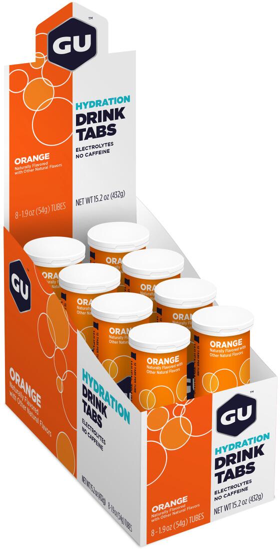 GU Energy Hydration Drink Tabs, 8 x 12 Brausetabletten, Orange