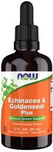 Now Foods Echinacea & Goldenseal Plus, 59 ml Flasche