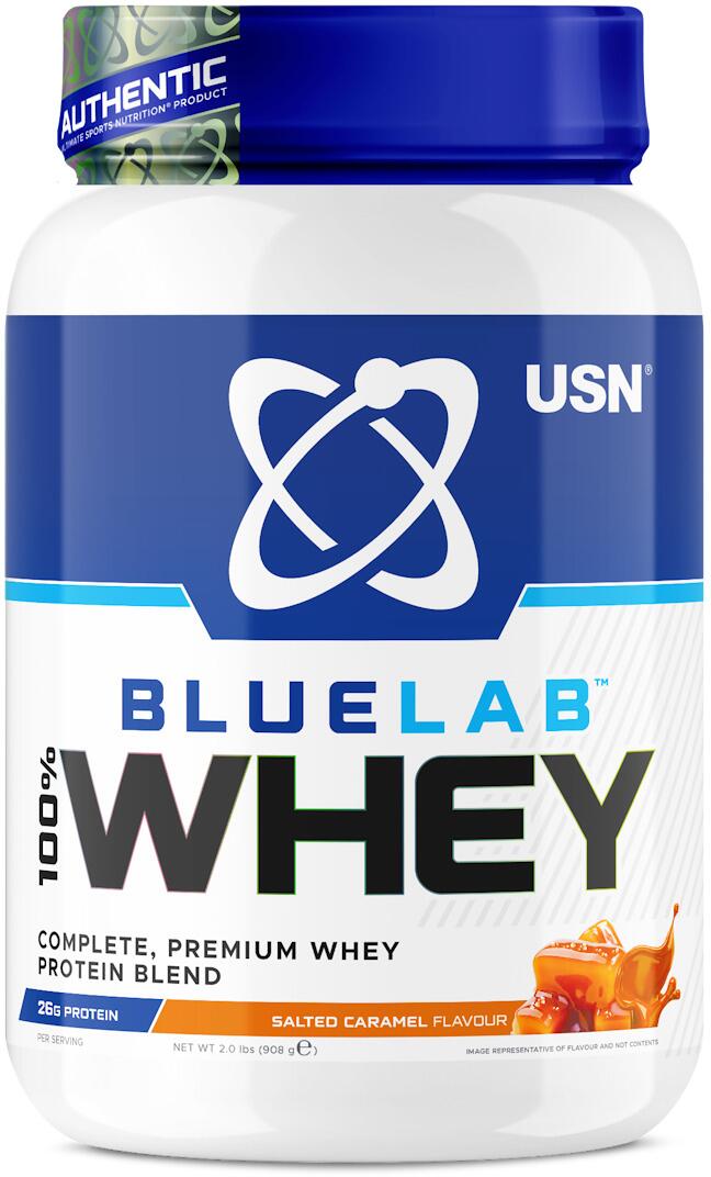 USN BlueLab Whey Protein, 908 g Dose, Salted Caramel