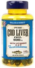 Holland & Barrett Pure Cod Liver Oil - 500 mg & Glucosamine, 60 Kapseln