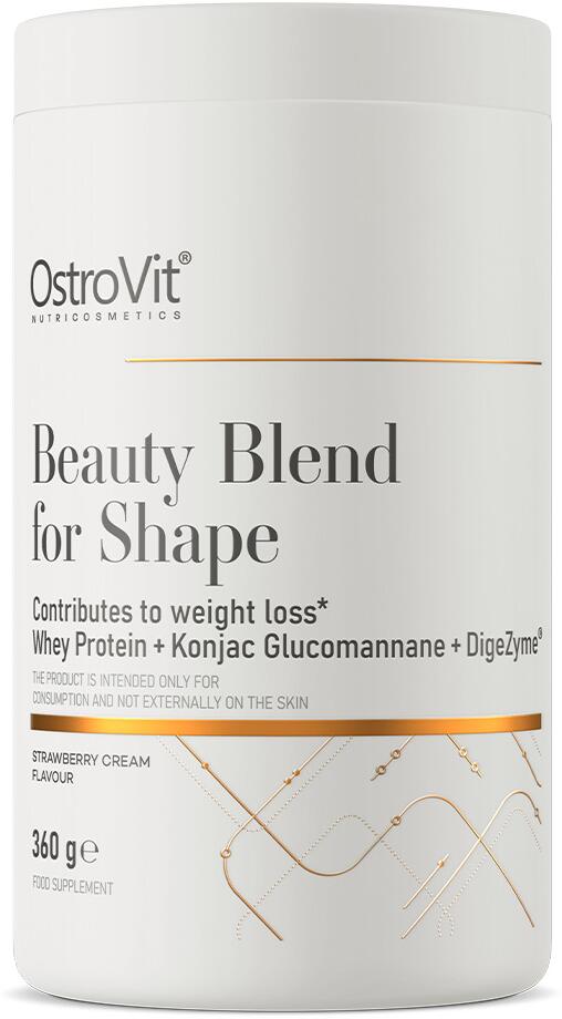 OstroVit Beauty Blend for Shape, 360 g Dose, Creamy Strawberry
