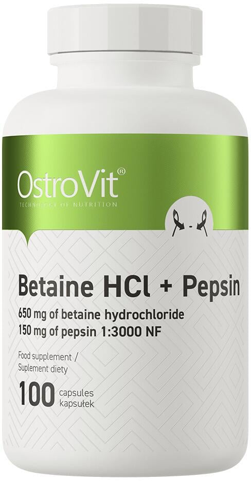 OstroVit Betaine HCl + Pepsin, 100 Kapseln