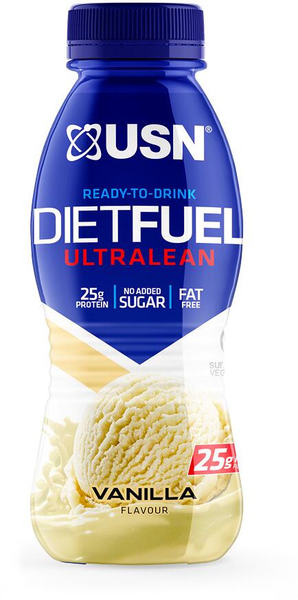 USN Diet Fuel Ultralean RTD, 8x310ml Flaschen, Vanilla bei Metasport