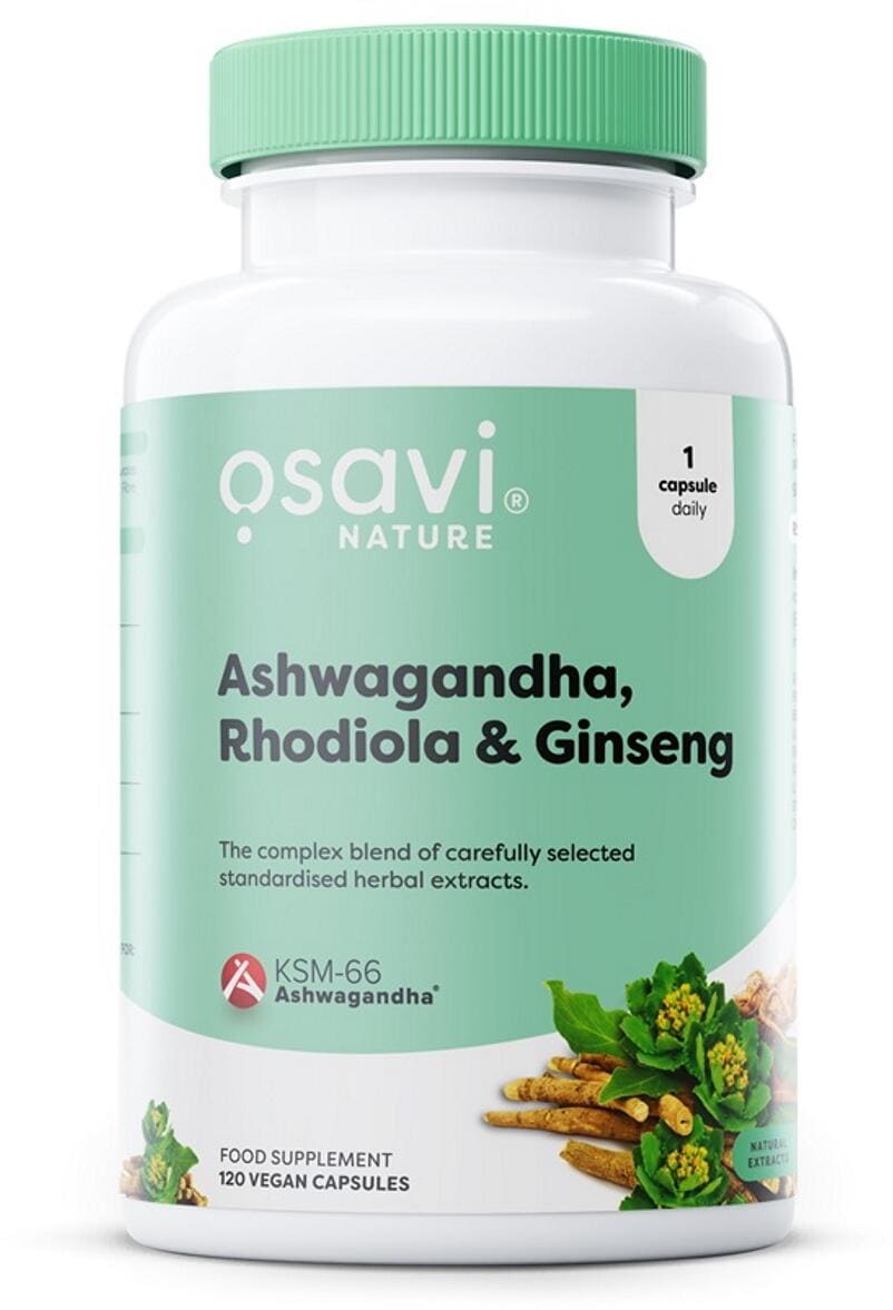 Osavi Ashwagandha Rhodiola & Ginseng, 120 Kapseln