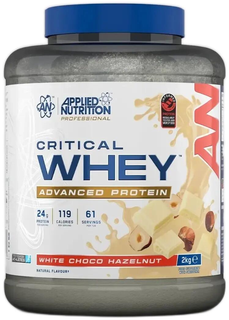 Applied Nutrition Critical Whey, 2000 g Dose, White Choco Hazelnut