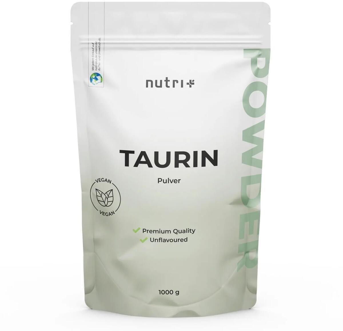 nutri+ Taurin Pulver, 1000 g Beutel
