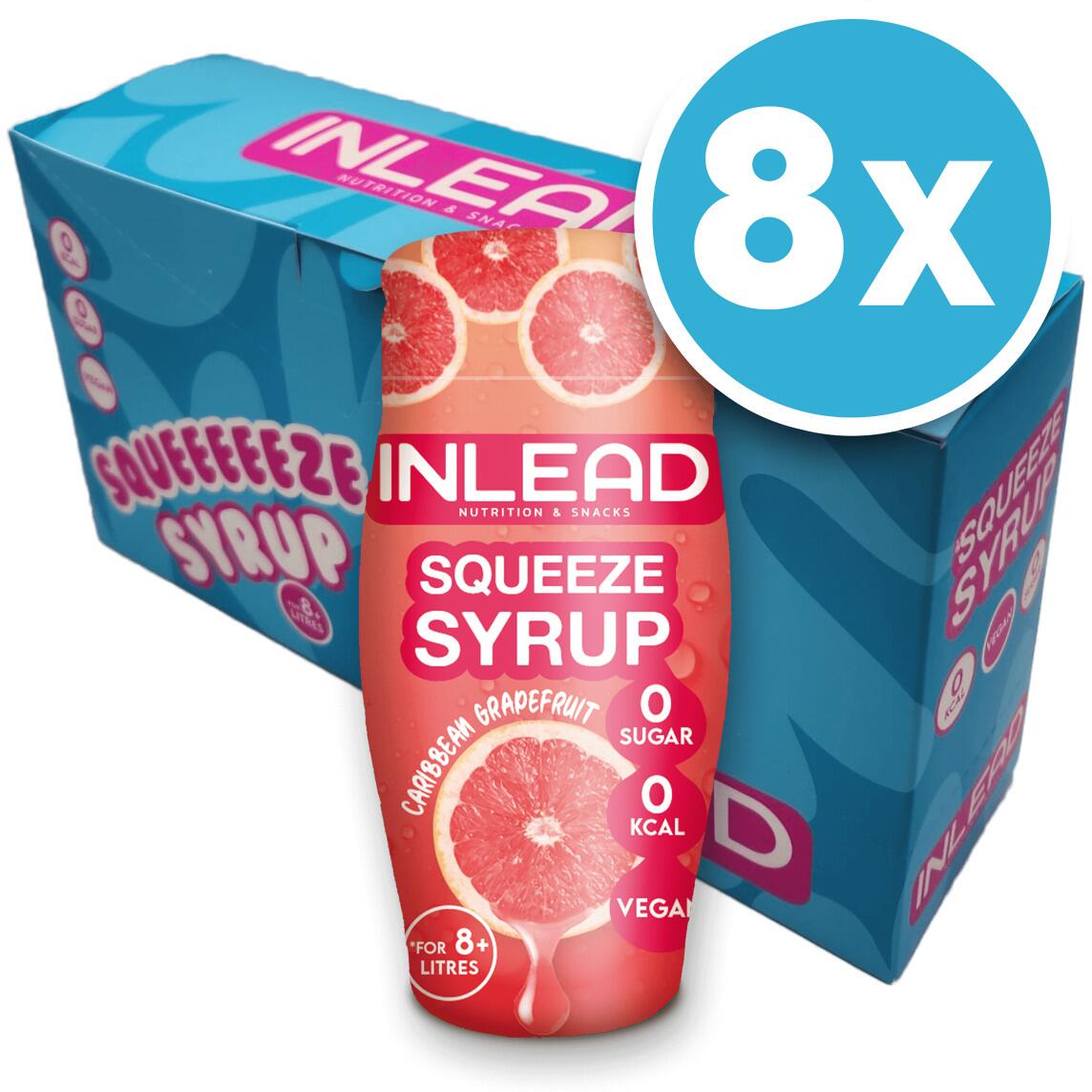 Inlead Squeeze Syrup, 8 × 65 ml, Caribbean Grapefruit