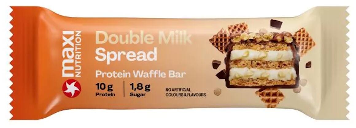MaxiNutrition Protein Waffle Bar, 1 x 39 g Riegel, Double Milk
