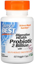 Doctors Best Digestive Health Probiotic 2 Billion with LactoSpore, 60 Kapseln