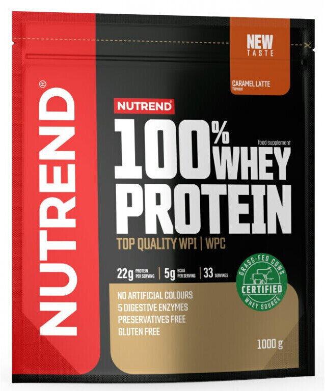 Nutrend 100 % Whey Protein, 1000 g Beutel, Caramel Latte