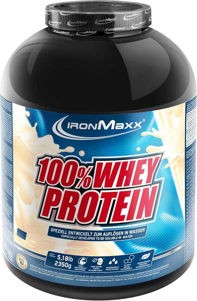 IronMaxx 100 % Whey Protein, 2350 g Dose, Pistazie-Kokosnuss
