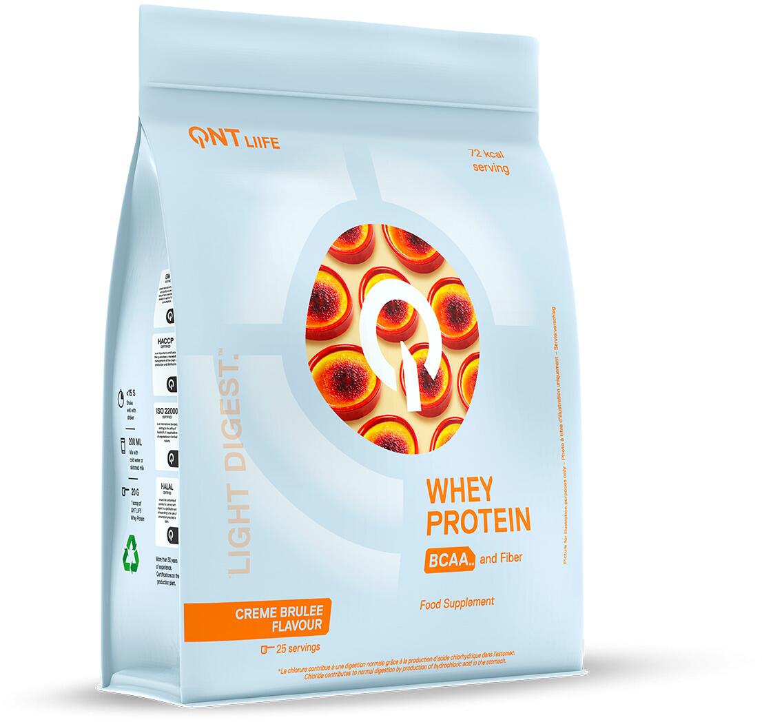 QNT Light Digest Whey Protein, 500 g Beutel, Creme Brulee