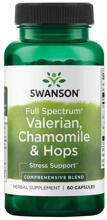 Swanson Full Spectrum Valerian Chamomile & Hops, 60 Kapseln