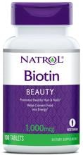Natrol Biotin Beauty, 1000 µg, 100 Tabletten