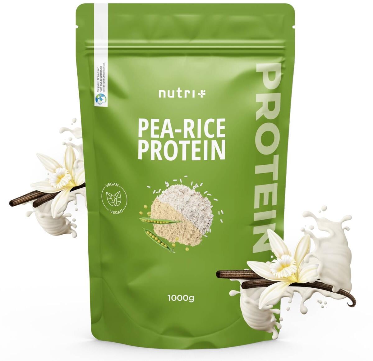 nutri+ Pea-Rice Protein, 1000 g Beutel, Vanilla