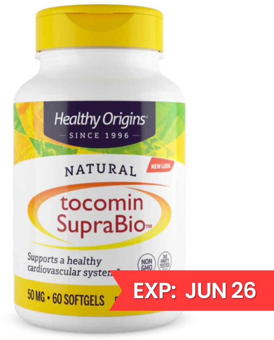 Healthy Origins Tocomin Supra - 50 mg, 60 Kapseln