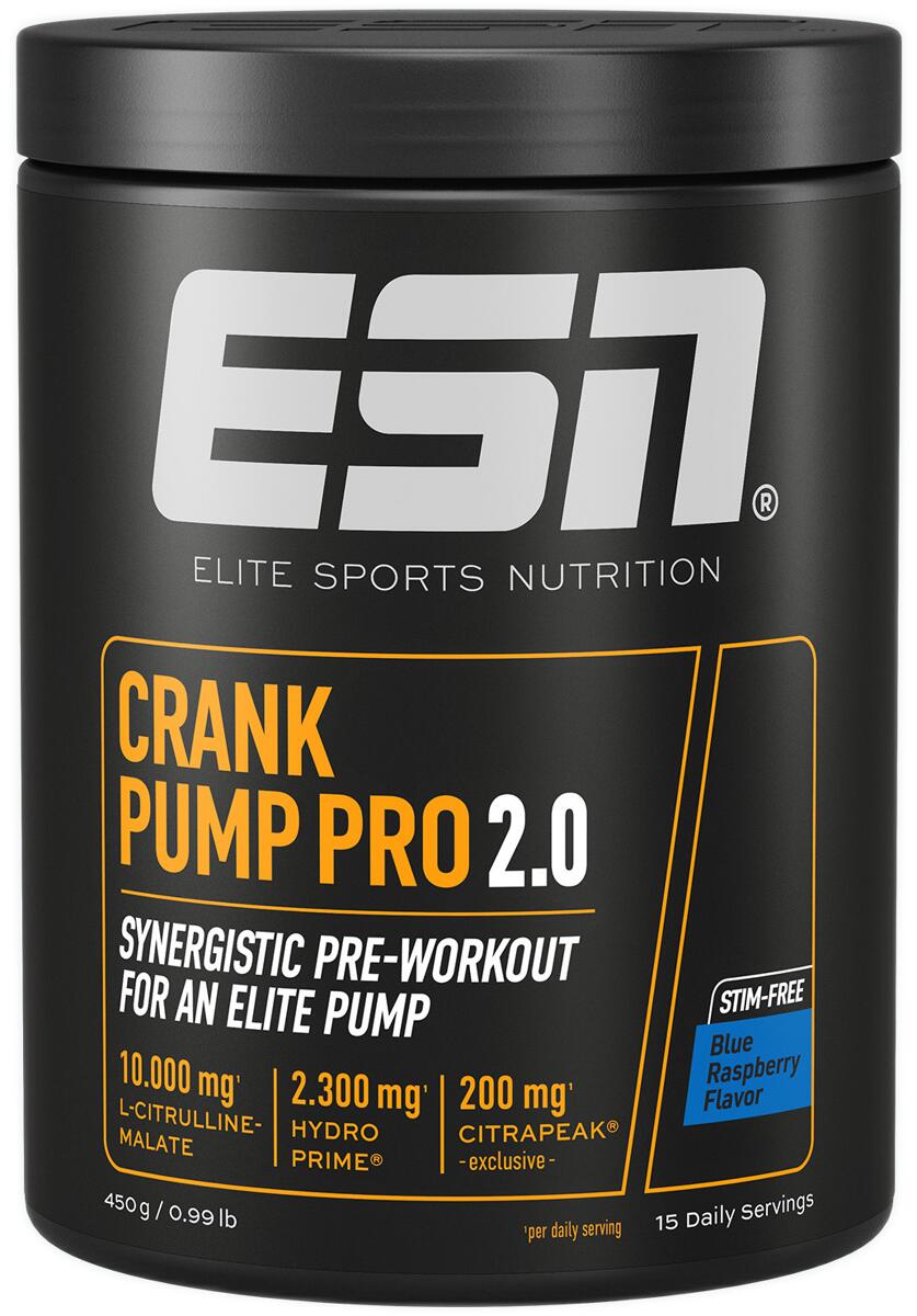 Esn Rasperry ESN Crank Pump Pro 2.0, 450 g Dose, Blue Raspberry bei Metasport