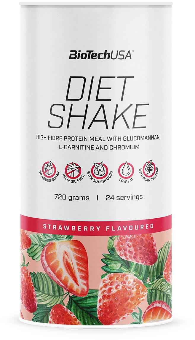 BioTech USA Diet Shake, 720 g Dose, Erdbeere