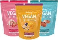 nutri+ veganes 3K Proteinpulver, 1000 g Beutel