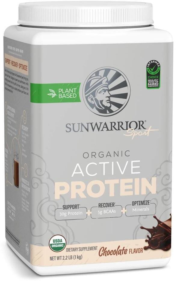 Sunwarrior Active Protein Organic, 1000 g Dose, Chocolate
