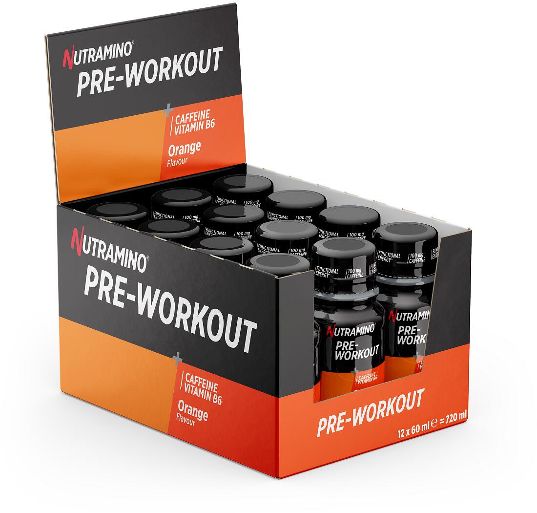 Nutramino Pre-Workout Shot, 12 x 60 ml Shot, Orange