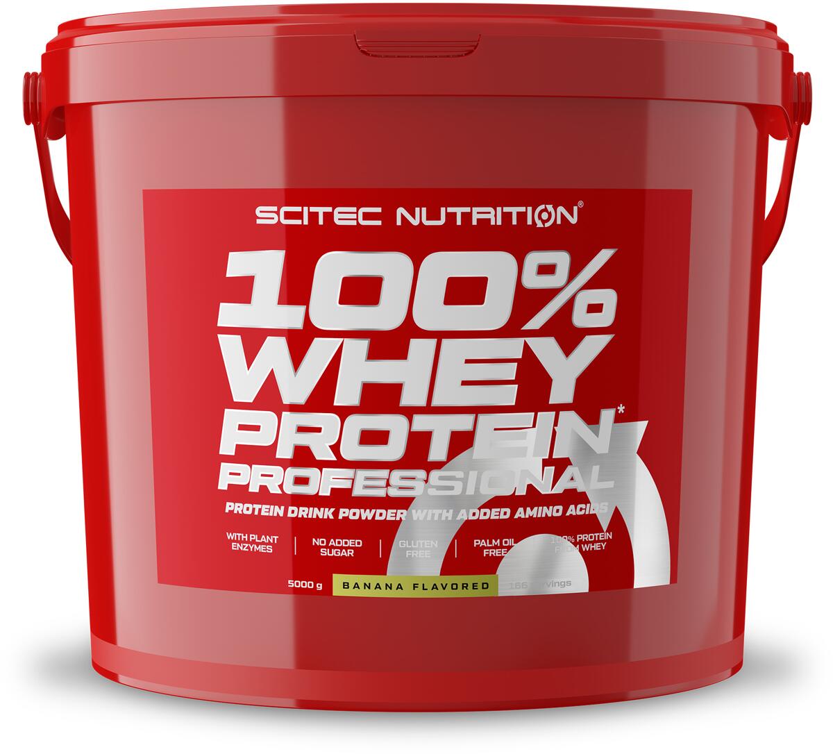 Scitec Nutrition 100% Whey Protein Professional, 5000 g Eimer, Banane