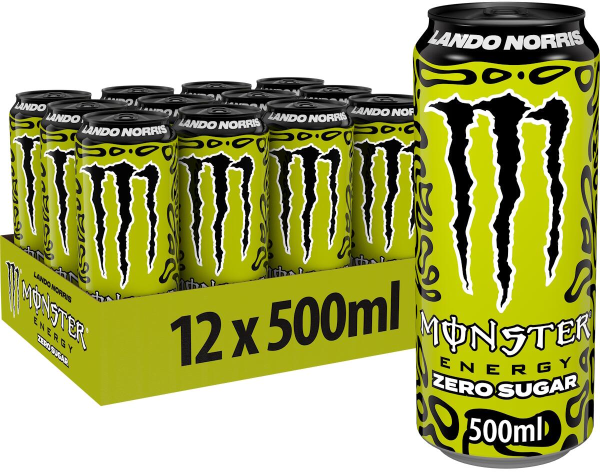 Monster Energy Original Zero Sugar, 12 x 500 ml Dose (inkl. 3,- Euro Pfand), Lando Norris