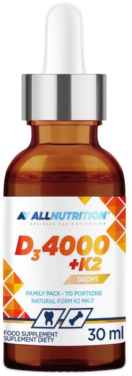Allnutrition Vitamin D3 4000 + K2 Drops, 30 ml Flasche