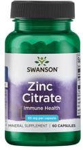 Swanson Zinc Citrate 30 mg, 60 Kapseln