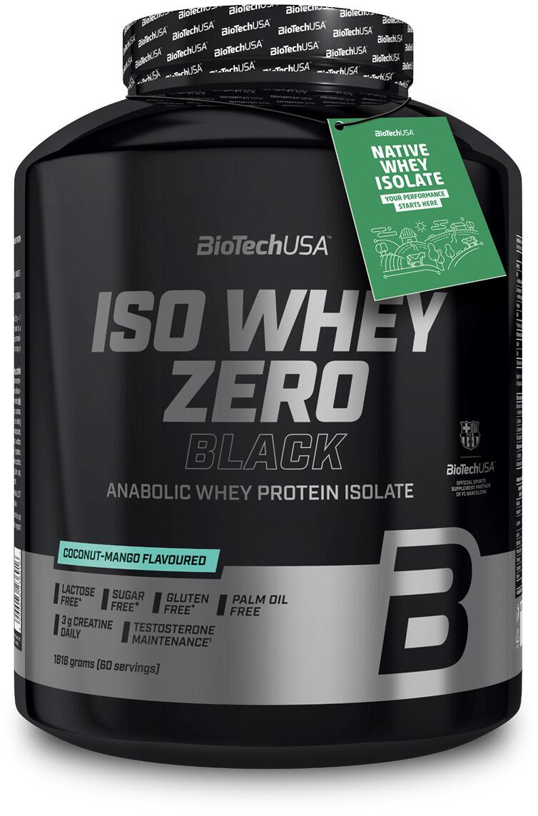 BioTech USA Iso Whey Zero Black, 1816 g Dose, Kokos-Mango