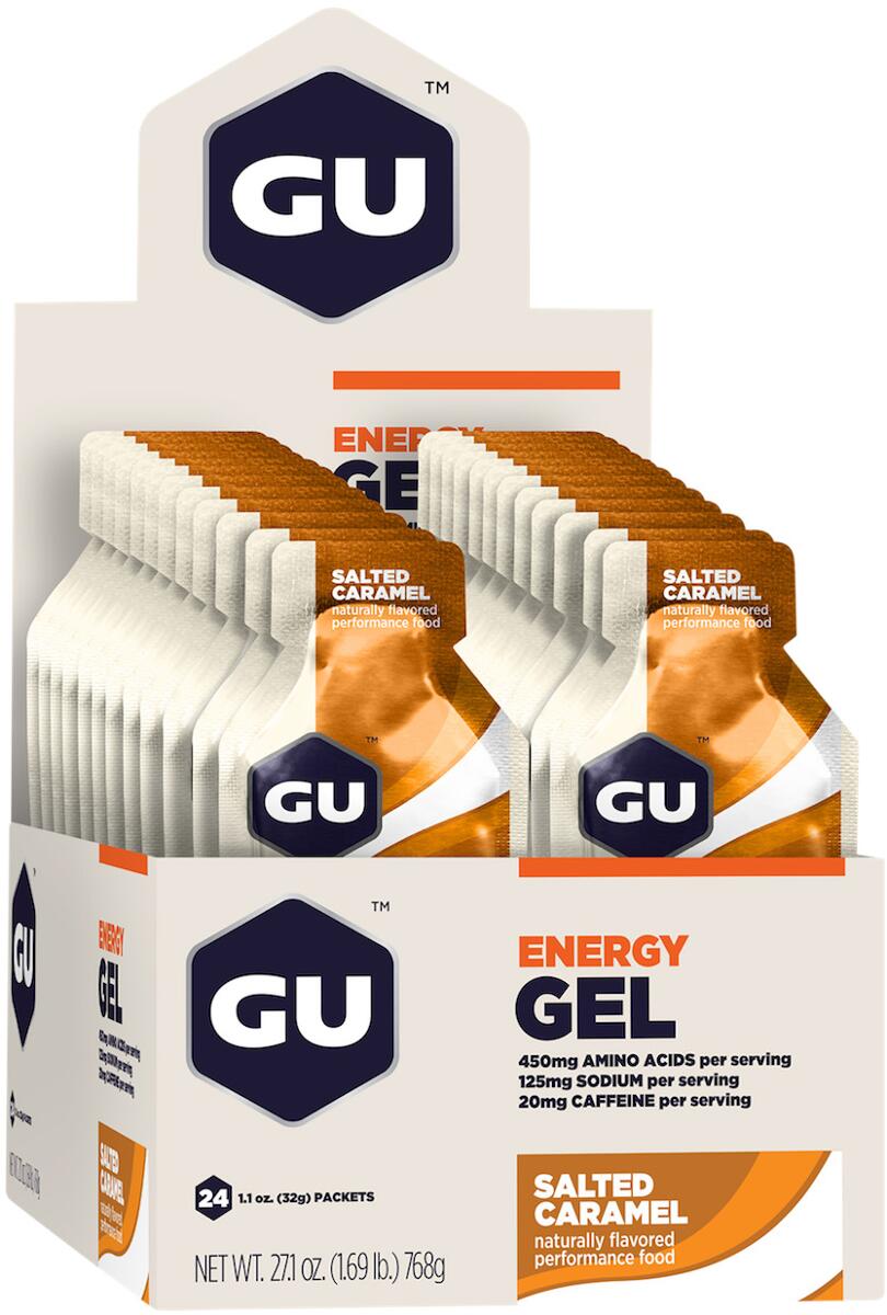 Gu Energy Gel, 24 x 32 g Gel, Salted Caramel