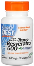 Doctors Best High Potency Trans-Resveratrol - 600 mg, 60 Kapseln